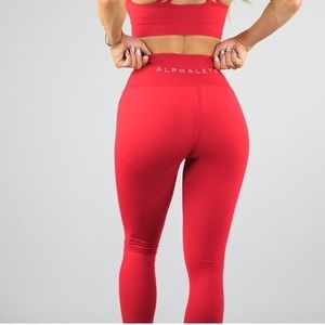OG Alphalete R6 Revival Red leggings (small)
